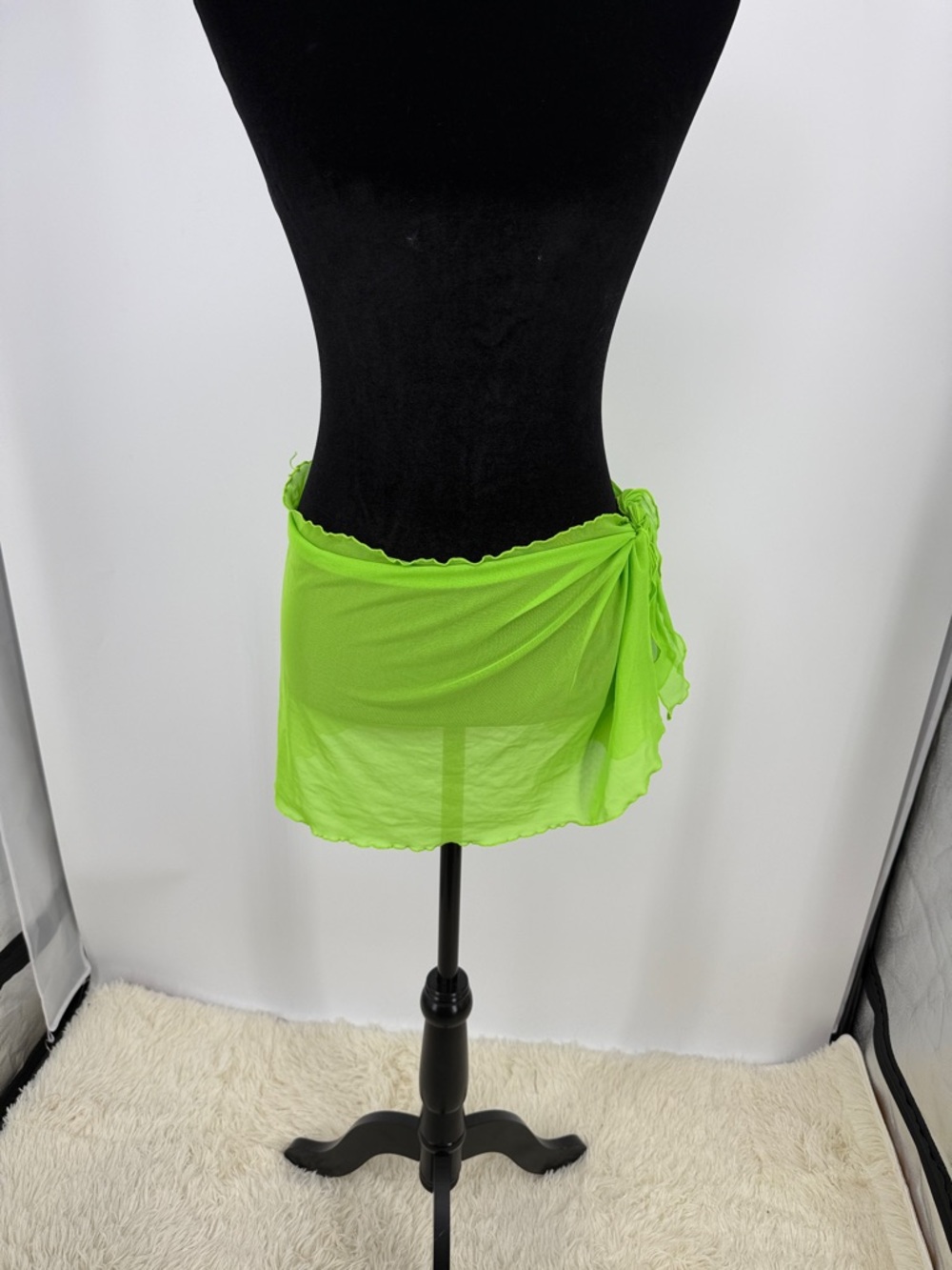 Neon Lime Sheer Beach Sarong size small/medium